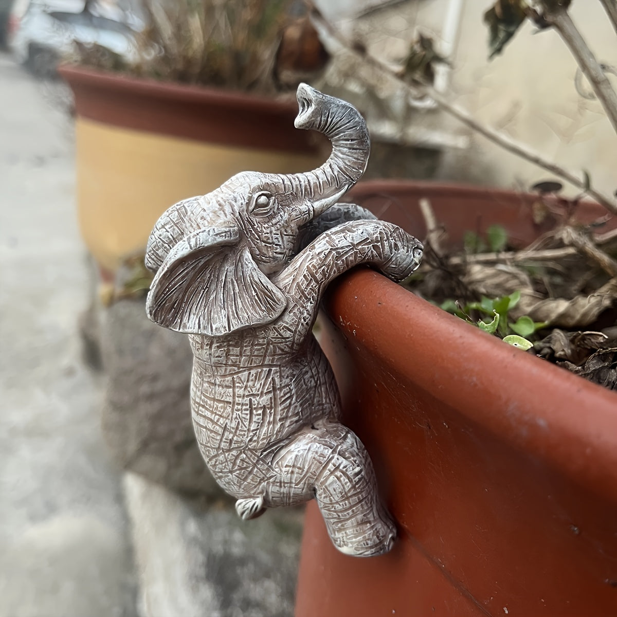 1pc Elephant-Shaped Hanging Flower Pot - Charming Decor for Balcony Gardens & Bedrooms - Unique Elephant Lover Gift - Handcrafted Aesthetic Room Accent for Boho Chic Homes