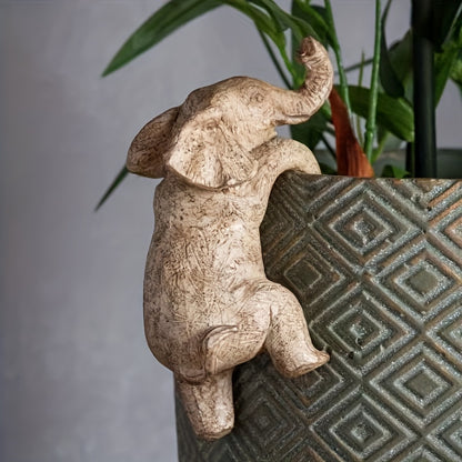 1pc Elephant-Shaped Hanging Flower Pot - Charming Decor for Balcony Gardens & Bedrooms - Unique Elephant Lover Gift - Handcrafted Aesthetic Room Accent for Boho Chic Homes