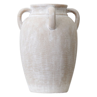 Mainstays 12" White Washed Textured Ceramic Vase