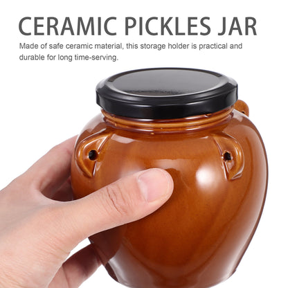 NUOLUX Jar Fermenting Ceramics Food Storage Containers Canning Jars Heritage Sugar Flour Cookie Ceramic Container Dry Porcelain