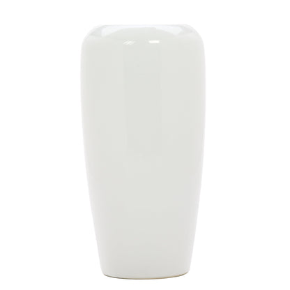 Elegant Expressions by Hosley Traditional Shape White Floral Design Ceramic Vase