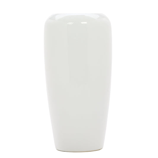 Elegant Expressions by Hosley Traditional Shape White Floral Design Ceramic Vase