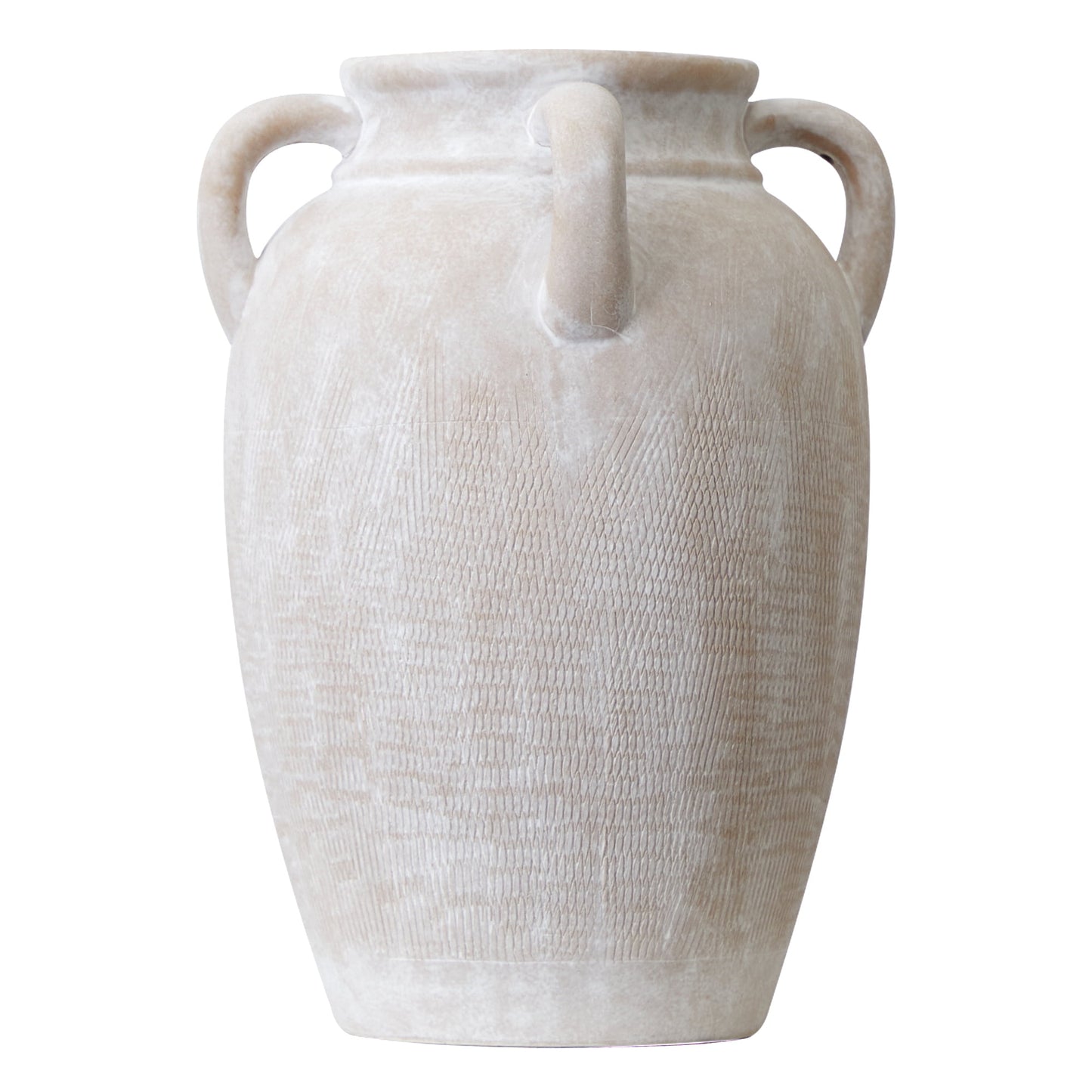 Mainstays 12" White Washed Textured Ceramic Vase